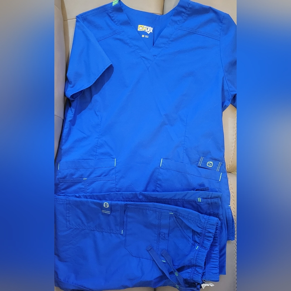 3 Sets Royal Blue Extra Nice Women's Scrubs